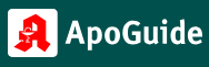Logo_ApoGuide Apo Guide mit Apothekenlogo auf grünem Hintergrund