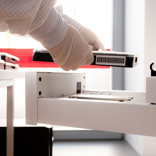 Scannen einer Blisterkarte